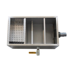 画像をギャラリービューアに読み込む, Oomvarmer Stainless Steel Grease Trap for Sink Kitchen Cooking Commercial Residential Grease Separator Oil Interceptor Tank 1 Inlet
