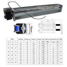 Carregar imagem no visualizador da galeria, Querstromventilator 230v querstromlüfter motor rechts links walzenlüfter kühlschrank kühllüfter klimaanlage pelletofen

