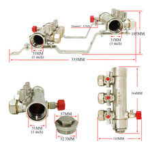Carregar imagem no visualizador da galeria, Oomvarmer Underfloor Heating Manifold 2, 3, 4, 5, 6, 7, 8 Departments for Manifold Radiator Heater - Manifold with Valve
