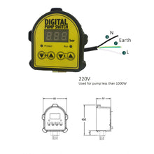 Charger l&#39;image dans la galerie, oomvarmer Régulateur automatique 220 V pour pompe domestique Presscontrol Pressdrive électrique numérique mle
