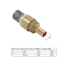 Load image into Gallery viewer, Oomvarmer Filter foot valve 1/2 3/4 1 inch with hose conector 12 16 19mm - foot valve strainer for pump
