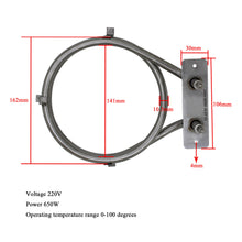 Cargar imagen en el visor de la galería, oomvarmer Resistencia Circular 220v 650w Recambio Resistencia Horno Elemento Calefactor para Horno con Ventilador Cocina
